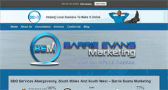 Desktop Screenshot of barrieevansmarketing.com