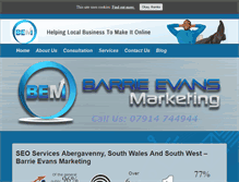 Tablet Screenshot of barrieevansmarketing.com